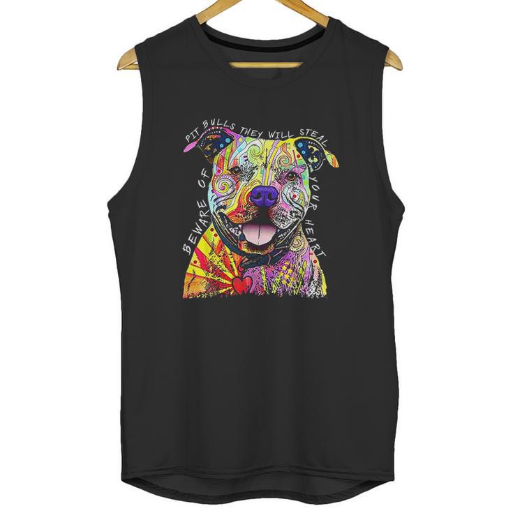 Beware Of Pit Bulls They Will Steal Your Heart Unisex Tank Top