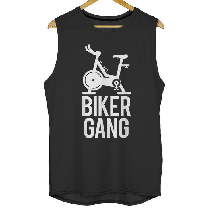 Biker Gang Funny Spin Saying Gym Workout Spinning Class Gift Unisex Tank Top