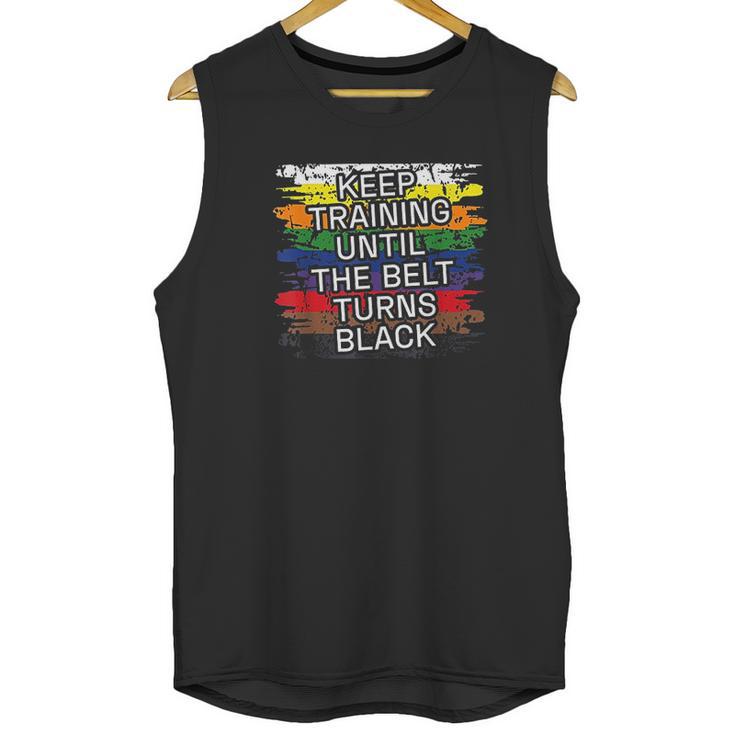 Black Belt Keep Training Martial Art Karate Tae Kwon Do Kick Unisex Tank Top