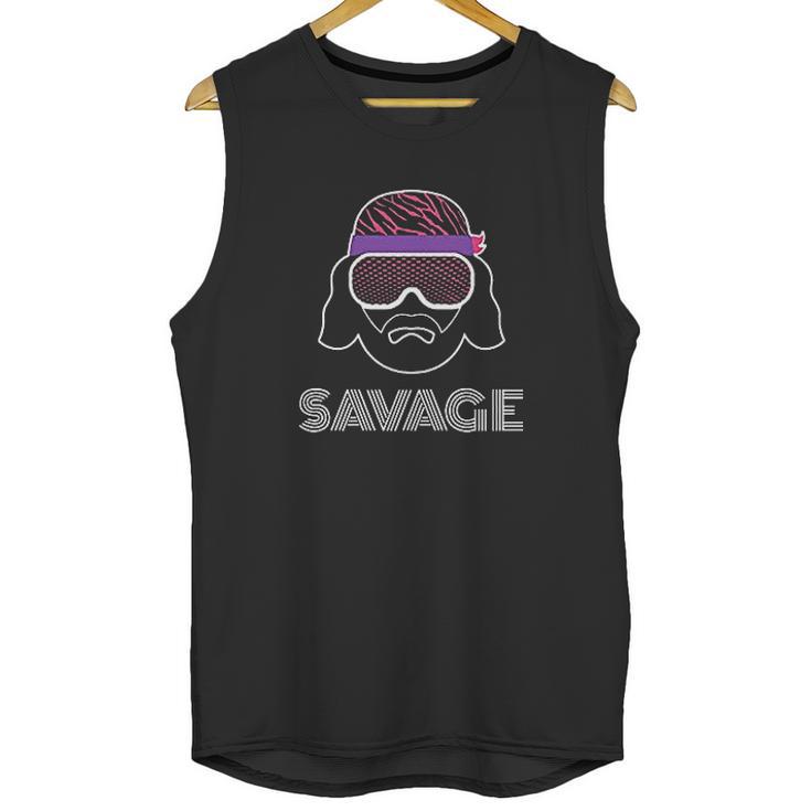 Black Macho Man Savage Face Unisex Tank Top