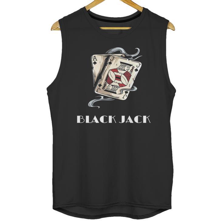 Blackjack T Shirt Jack Of Spades Ace Of Spades - Lucky Tee Unisex Tank Top