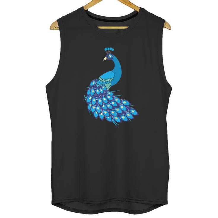 Blue Peacock Animal Peacock Unisex Tank Top