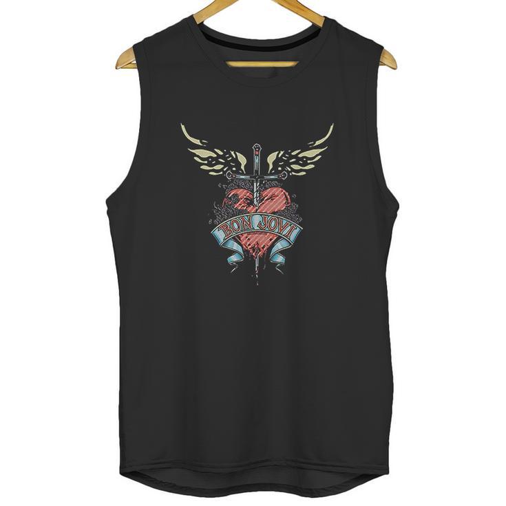 Bon Jovi Logo Heart And Dagger Band Unisex Tank Top