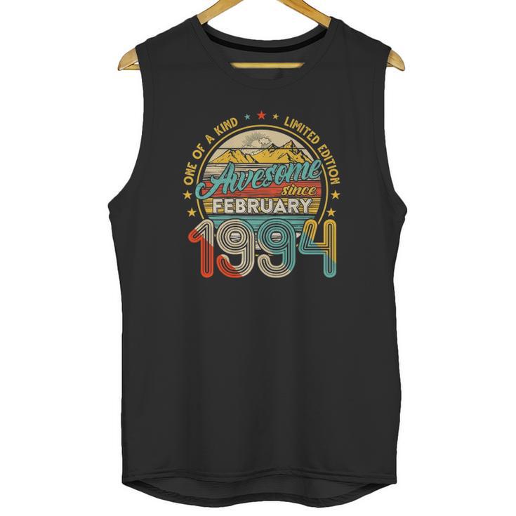 Born In February 1994 27Th Birthday Gift Retro 27 Years Old Unisex Tank Top