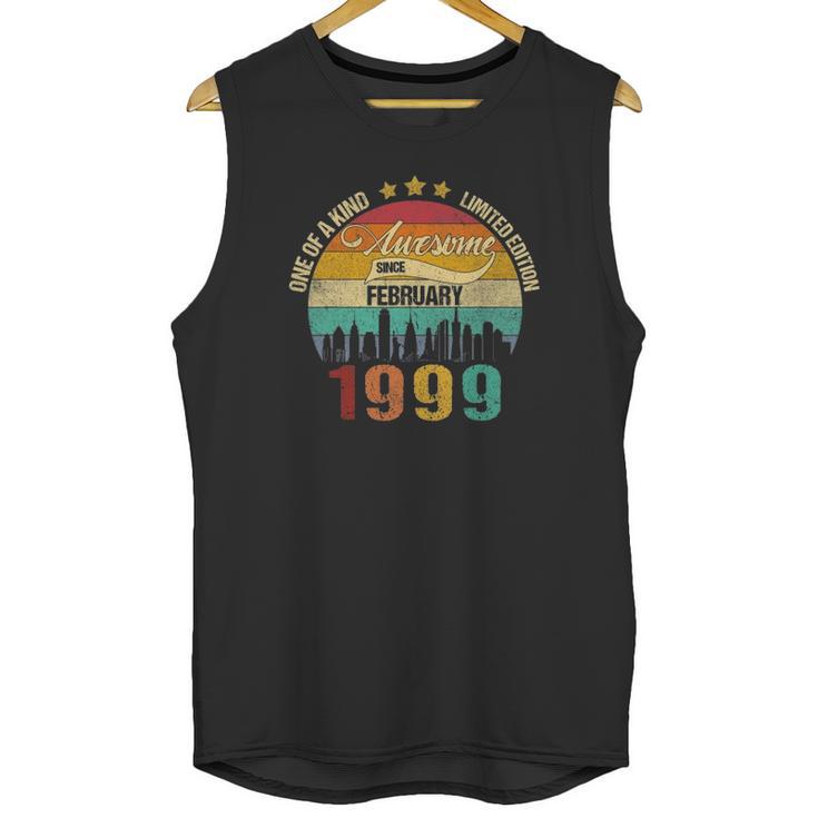 Born In February 1999 Vintage 22Nd Birthday 22 Years Old Unisex Tank Top