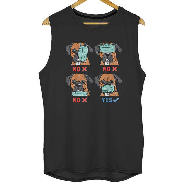 Boxer Face Funny Social Distancing Dog Gift Unisex Tank Top