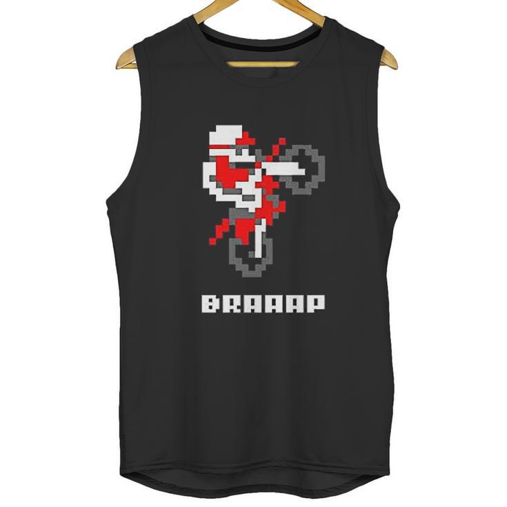 Braaap Dirt Bike Retro 8 Bit Video Game Gamer Graphic Unisex Tank Top