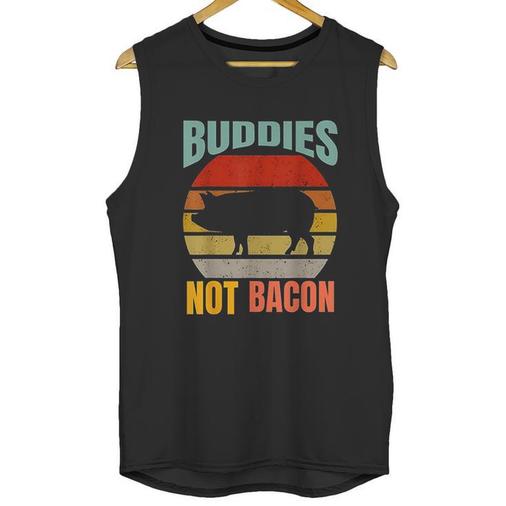 Buddies Not Bacon Cute Funny Pig Vegan Vintage Piggy Gift Unisex Tank Top