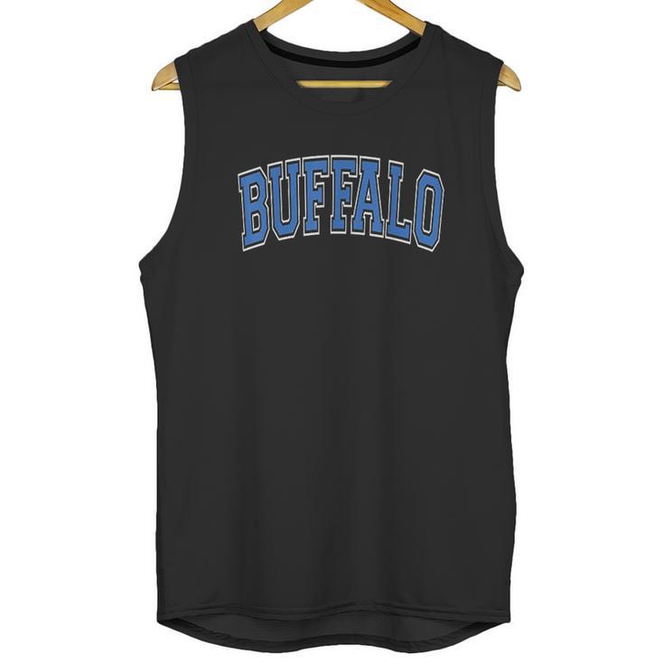 Buffalo Ny Varsity Style Blue Text Unisex Tank Top