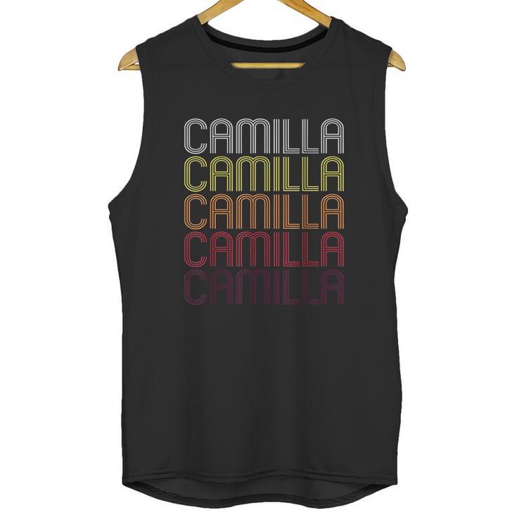 Camilla Retro Wordmark Pattern Vintage Style Unisex Tank Top