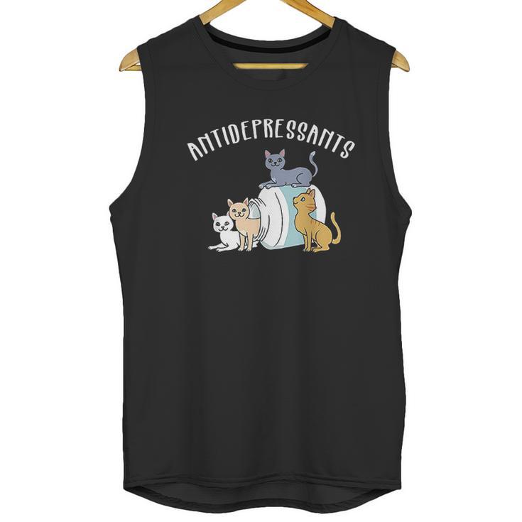 Cat Antidepressant Funny Cat Unisex Tank Top