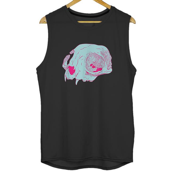 Cat Skull I Pastel Goth Soft Grunge Hipster Creepy Cute Unisex Tank Top