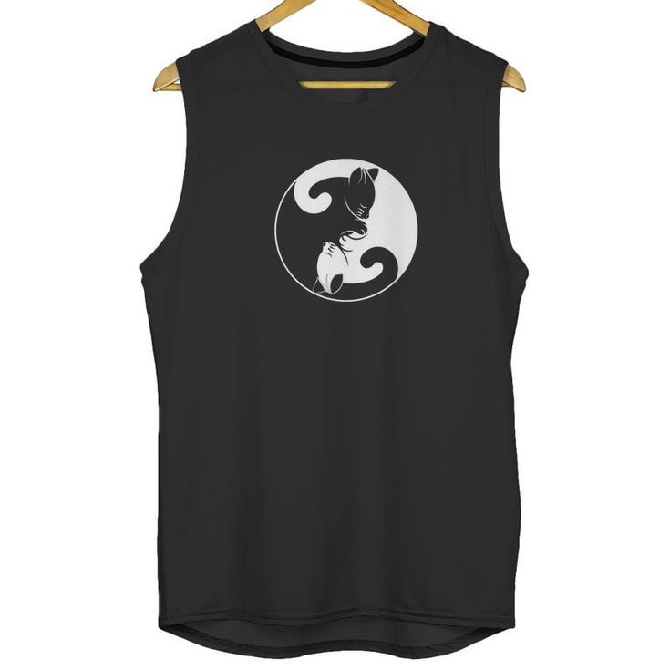 Cat Print Tees And Hoodies Yin Yang Cute Kitten Kitty Unisex Tank Top