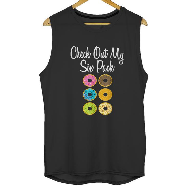 Check Out My Six Pack Funny Donut Ab    Fake Muscle Unisex Tank Top