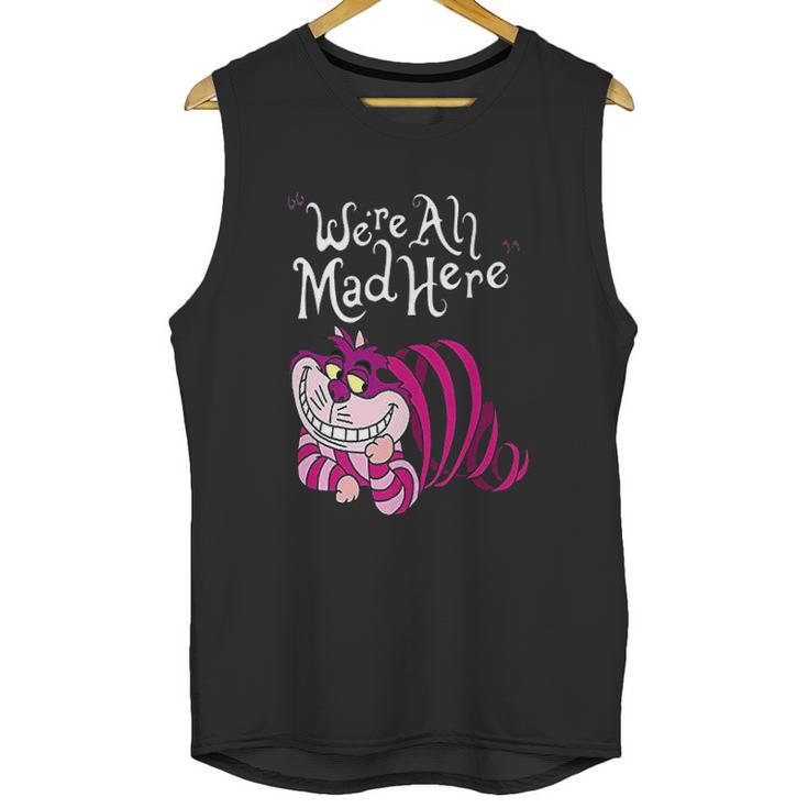 Cheshire Cat Were All Mad Here Cat Unisex Tank Top