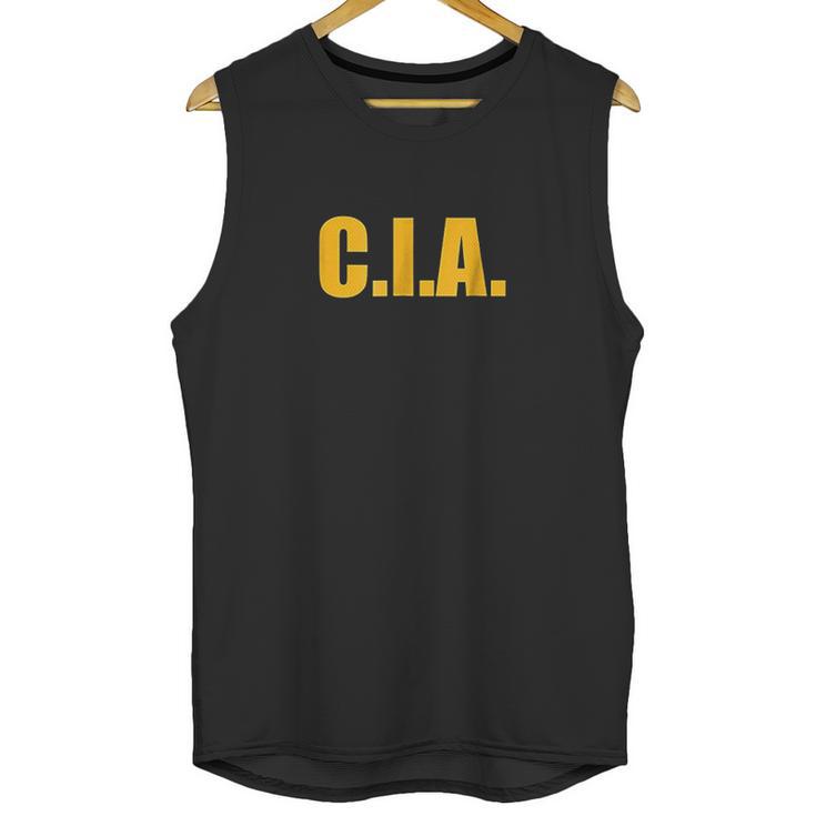 Cia Agent Funny Halloween Costume Navy Gold Unisex Tank Top