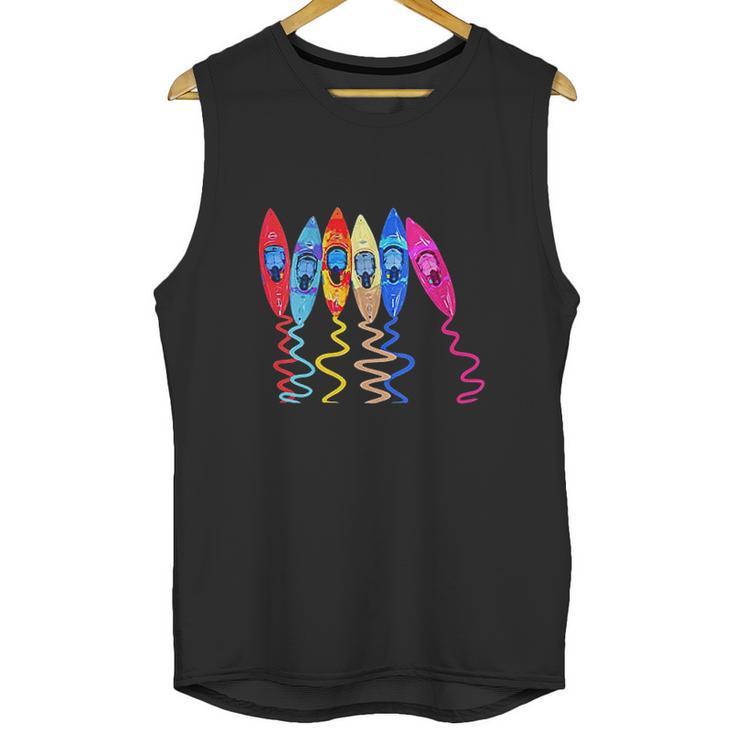 Colorful Kayaks Outdoor Adventure Kayaking Boating Kayakers Unisex Tank Top