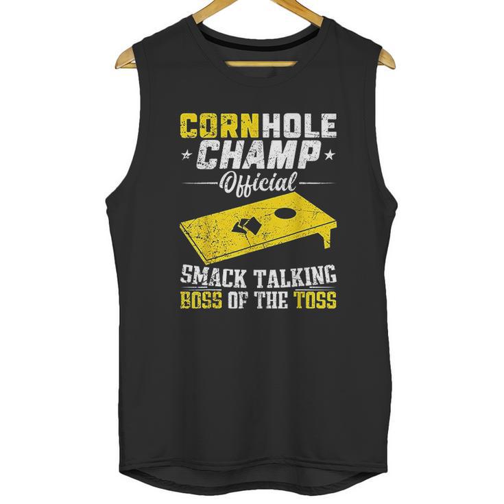 Cornhole Champion Gift Corn Hole Toss Boss Smack Talking Unisex Tank Top