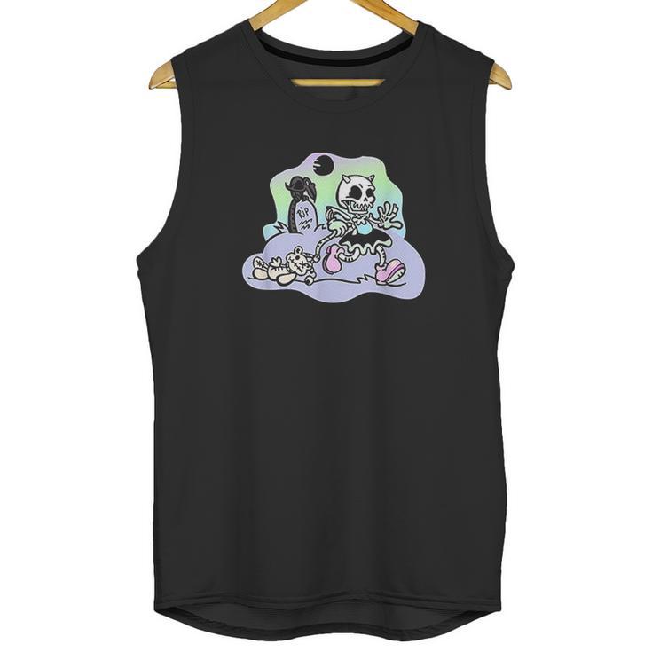 Creepy Skeleton Pastel Goth Soft Grunge Kawaii Clothing Girl Unisex Tank Top