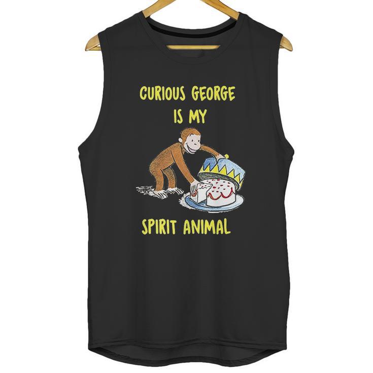 Curious George My Spirit Animal Eating Cake Unisex Tank Top