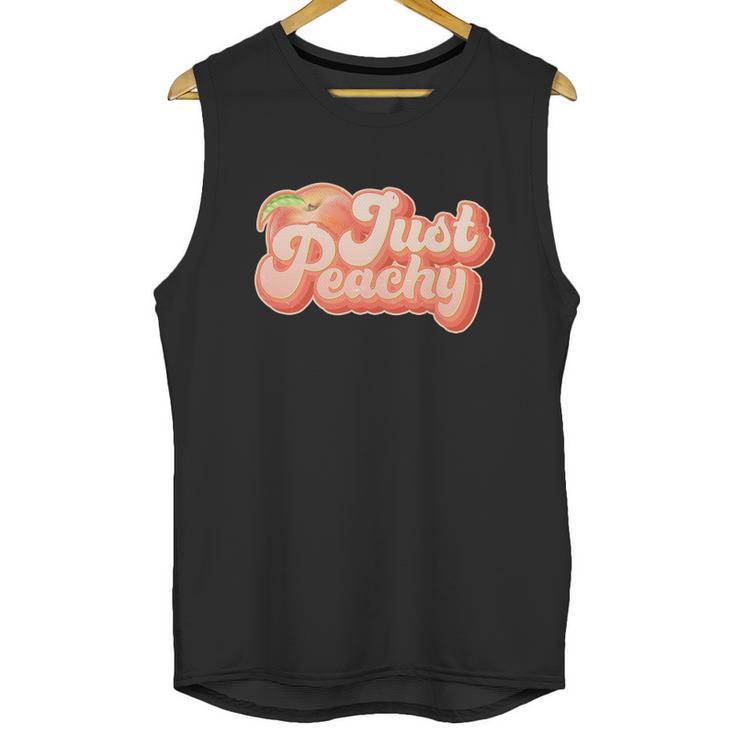 Cute Retro Vintage Just Peachy Unisex Tank Top