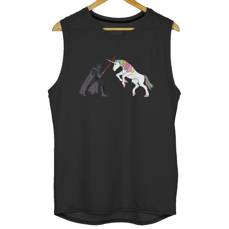 Darth Vader Vs Unicorn Unisex Tank Top