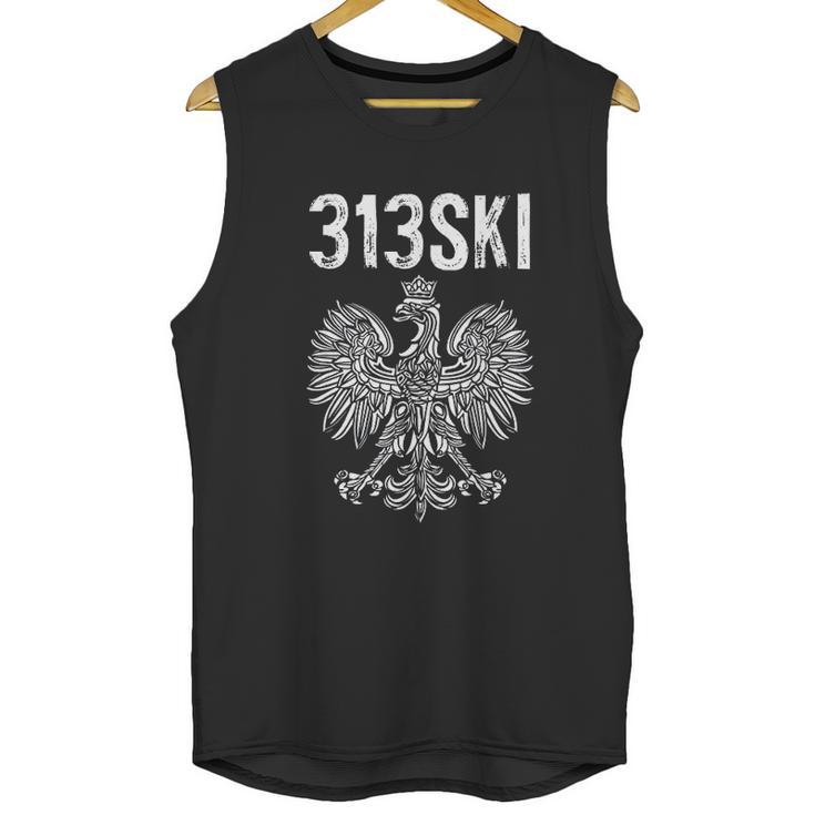 Detroit Michigan Area Code 313 Polish Pride Unisex Tank Top