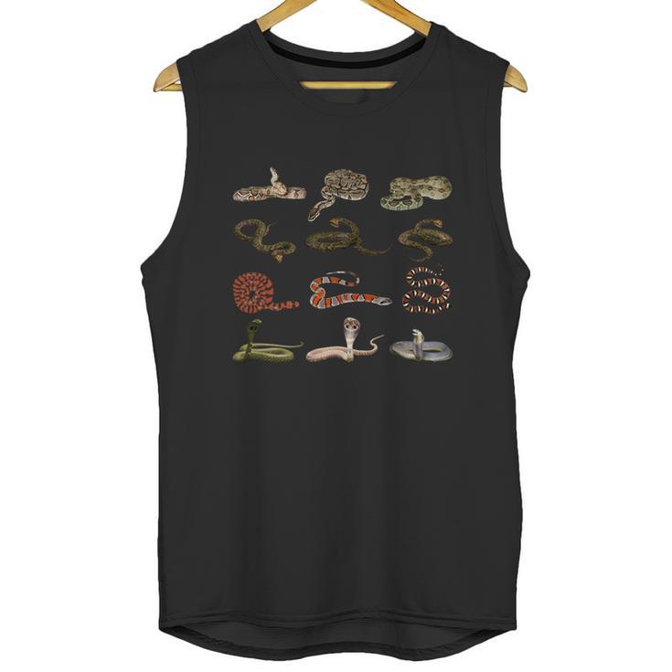 Different Types Of Snakes Boys Kids Girl Educational Serpent Gift Unisex Tank Top