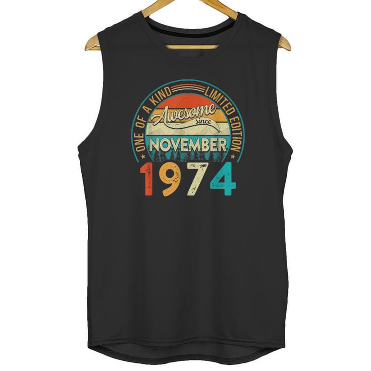 Distressed Vintage Awesome Since November 1974 47 Years Old Unisex Tank Top