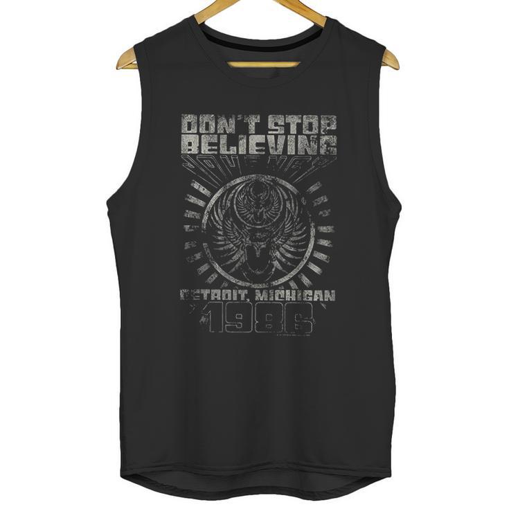 Dont Stop Believing Detroit Album Guitar Cover Rock Band Junior Unisex Tank Top