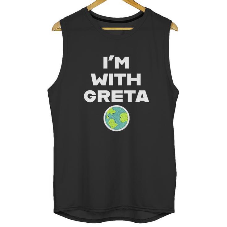 Earth Day Climate Change I Am With Greta Unisex Tank Top