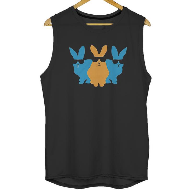 Easter For Men Hip Trio Bunnies Funny Unisex Tank Top