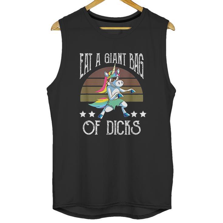 Eat A Giant Bag Of Dicks Funny Unicorn Unisex Tank Top