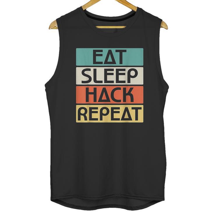 Eat Sleep Hack Repeat Unisex Tank Top