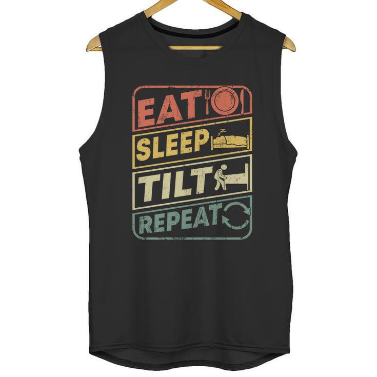 Eat Sleep Tilt Repeat Retro Game Lover Design Arcade Pinball Gift Unisex Tank Top