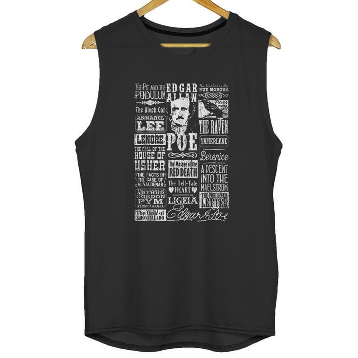 Edgar Allan Poe Poems Quotes Raven Literature Unisex Tank Top