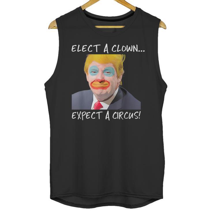 Elect A Clown Expect A Circus Retro Unisex Tank Top