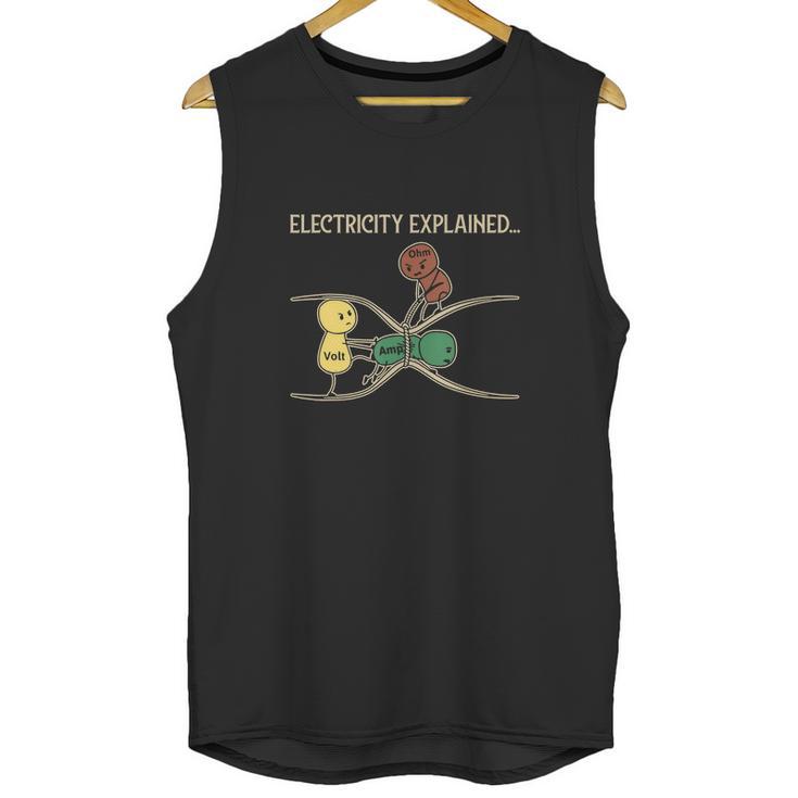 Electricity Explained Funny Ohm Volt Ampe Physics Unisex Tank Top