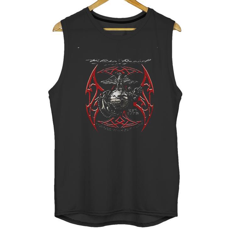 Elite Breed Usmc Red Blades Silver Foil Unisex Tank Top