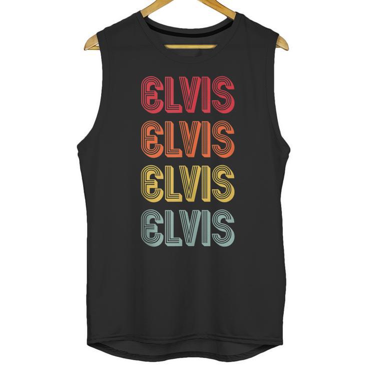 Elvis Name Personalized Funny Retro Vintage Birthday Unisex Tank Top