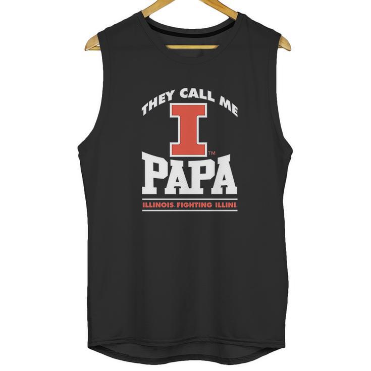 Fanprint Illinois Fighting Illini They Call Me Papa Unisex Tank Top