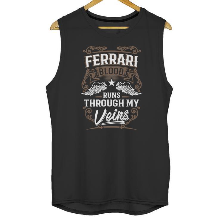 Ferrari Blood Runs Through My Veins Legend Name Gifts T Shirt Unisex Tank Top