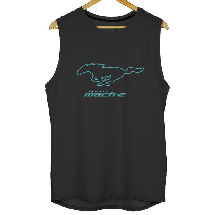 Ford Mustang Mach-E Blue Pony Logo T-Shirt Unisex Tank Top