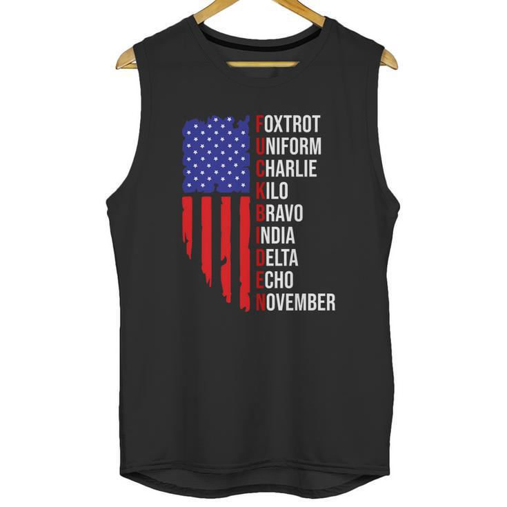 Fuck Biden Shirt Foxtrot Uniform Charlie Anti Joe Biden Unisex Tank Top