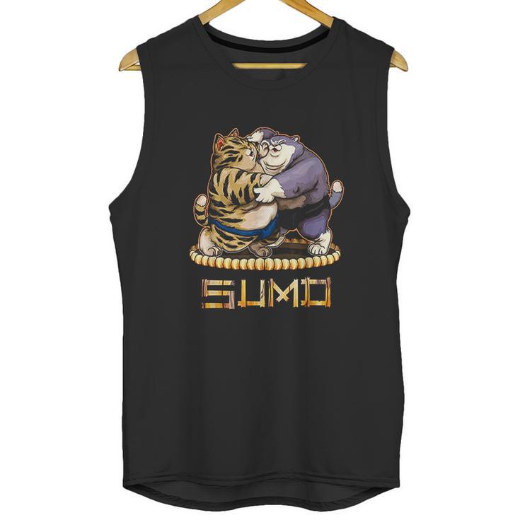 Funny Cats Sumo Wrestler Japanese Cat Sumo Wrestling Unisex Tank Top