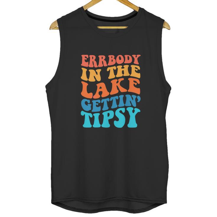 Funny Everybody In The Lake Getting Tipsy Retro Groovy Unisex Tank Top