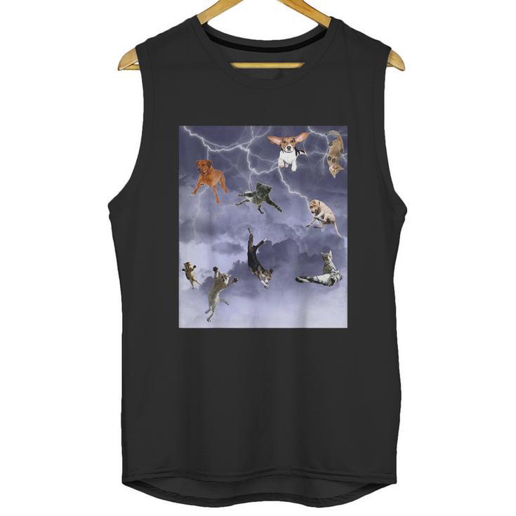 Funny Its Raining Cats And Dogs Unisex Tank Top