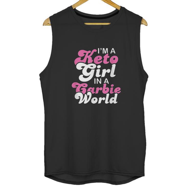 Funny Ketogenic Diet Keto Girl Carbie World Unisex Tank Top