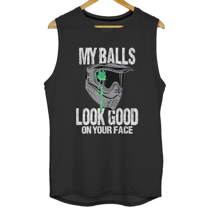 Funny Paintball Player Shooting Game Gift  Kids Gift Unisex Tank Top