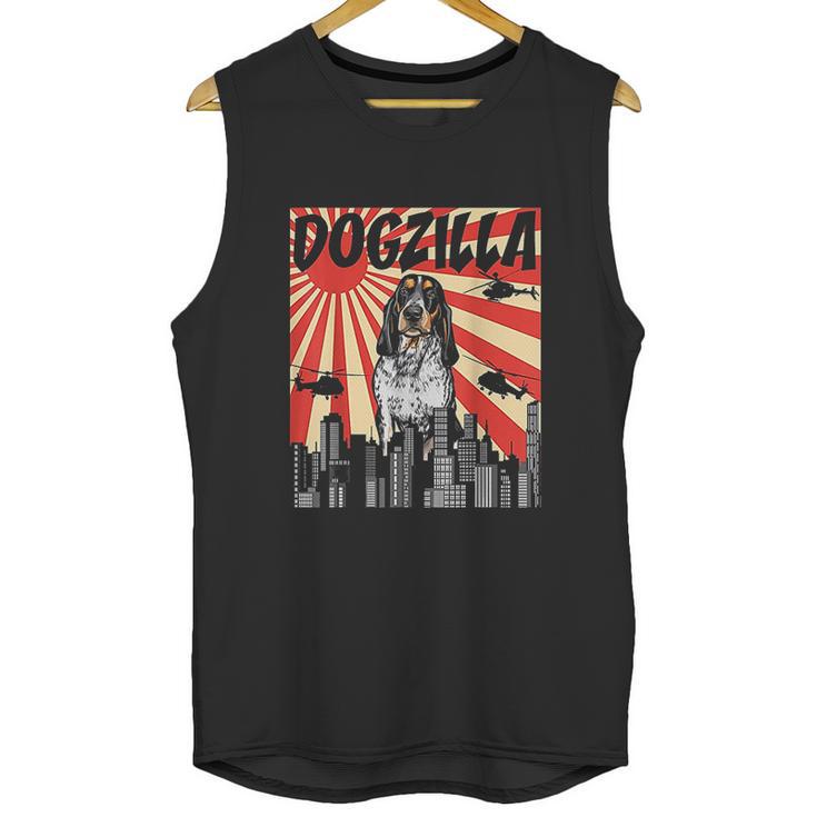 Funny Retro Japanese Dogzilla Bluetick Coonhound Unisex Tank Top